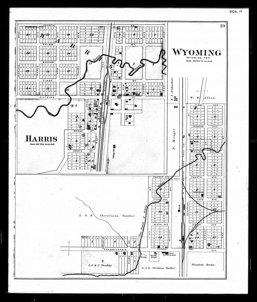 1888 Plot of downtown